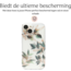 Hoozey - Hoesje geschikt voor Apple iPhone 13 Pro - Flower Print - Groen / Goud