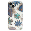 Hoozey - Hoesje geschikt voor Apple iPhone 13 - Flower Print - Groen / Blauw