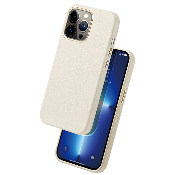 Dux Ducis - Roma Series - Apple iPhone 13 Pro Hoesje - Backcover met Magneet ring - Wit afbeelding