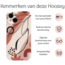 Hoozey - Hoesje geschikt voor Apple iPhone 13 - Nature Vibes - Bruin / Zwart