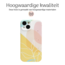 Hoozey - Hoesje geschikt voor Apple iPhone 13 Pro Max - Nature Vibes - Geel / Roze