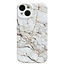 Hoozey - Hoesje geschikt voor Apple iPhone 14 Pro Max - Marble Print - Wit