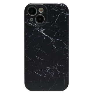 Hoozey Hoozey - Hoesje geschikt voor Apple iPhone 14 Pro Max - Marble Print - Zwart