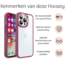 Hoozey - Hoesje geschikt voor Apple iPhone 14 Pro - Clear Case - Donker Rood
