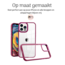 Hoozey - Hoesje geschikt voor Apple iPhone 14 Pro - Clear Case - Donker Rood