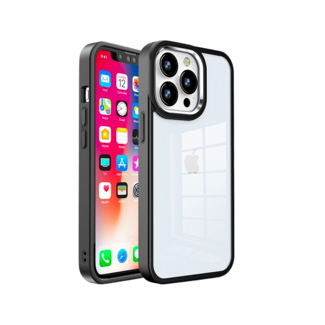 Hoozey Hoozey - Hoesje geschikt voor Apple iPhone 14 - Clear Case - Zwart