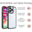 Hoozey - Hoesje geschikt voor Apple iPhone 14 - Clear Case - Zwart
