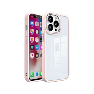 Hoozey Hoozey - Hoesje geschikt voor Apple iPhone 14 - Clear Case - Licht Roze