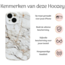 Hoozey - Hoesje geschikt voor Apple iPhone 13 Pro - Marble Print - Wit