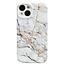 Hoozey - Hoesje geschikt voor Apple iPhone 13 - Marble Print - Wit