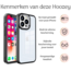 Hoozey - Hoesje geschikt voor Apple iPhone 13 Pro - Clear Case - Zwart