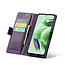 CaseMe - Hoesje geschikt voor Xiaomi Redmi Note 12 Pro 5G - Retro Wallet Book Case - Met Magnetische Sluiting - Paars