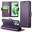 CaseMe - Hoesje geschikt voor Xiaomi Redmi Note 12 Pro 5G - Retro Wallet Book Case - Met Magnetische Sluiting - Paars