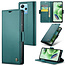 CaseMe - Hoesje geschikt voor Xiaomi Redmi Note 12 Pro 5G - Retro Wallet Book Case - Met Magnetische Sluiting - Groen