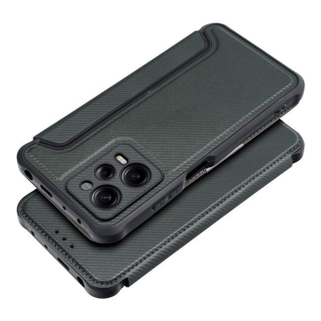 Case2go - Hoesje voor Xiaomi Redmi Note 12 Pro 5G - Schokbestendige Book Case - Groen