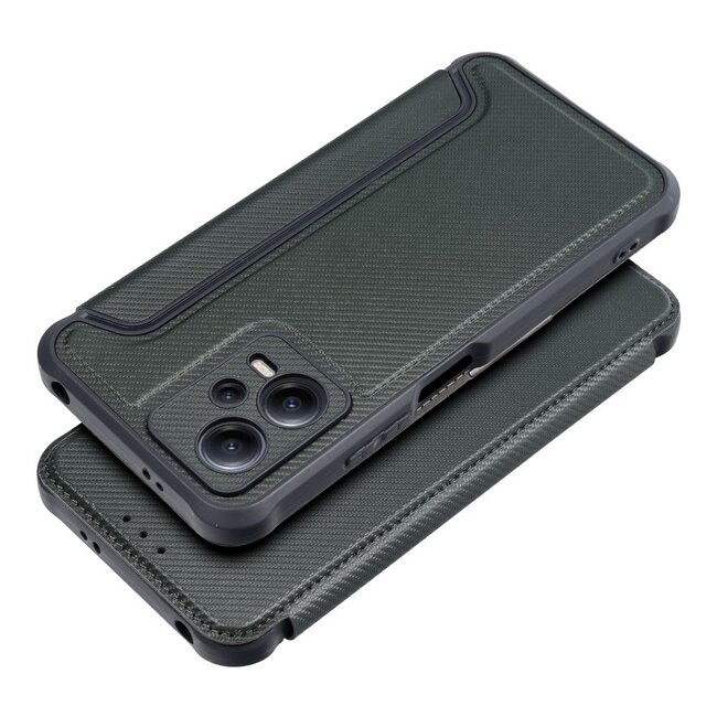 Case2go - Hoesje voor Xiaomi Redmi Note 12 5G - Schokbestendige Book Case - Groen
