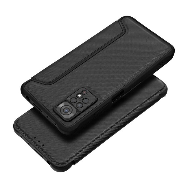 Case2go - Hoesje geschikt voor Xiaomi Redmi Note 12 4G - Schokbestendige Book Case - Zwart