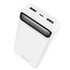 Borofone - Powerbank 20000 mAH - Incl. 2x USB en 1x USB-C aansluiting - Met LED Display - Wit