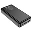 Borofone - Powerbank 20000 mAH - Incl. 2x USB aansluiting - 1x USB C en 1x Micro USB - Met LED Display - Zwart