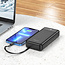 Borofone - Powerbank 20000 mAH - Incl. 2x USB aansluiting - Met 3 (Micro USB, Type C, Lightning) kabels - Met LED Display - Zwart