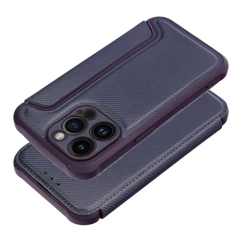 Case2go - Hoesje voor Apple iPhone 14 Pro - Schokbestendige Book Case - Donker Blauw afbeelding
