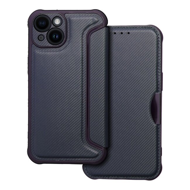 Case2go - Hoesje geschikt voor Apple iPhone 14 - Schokbestendige Book Case - Donker Blauw