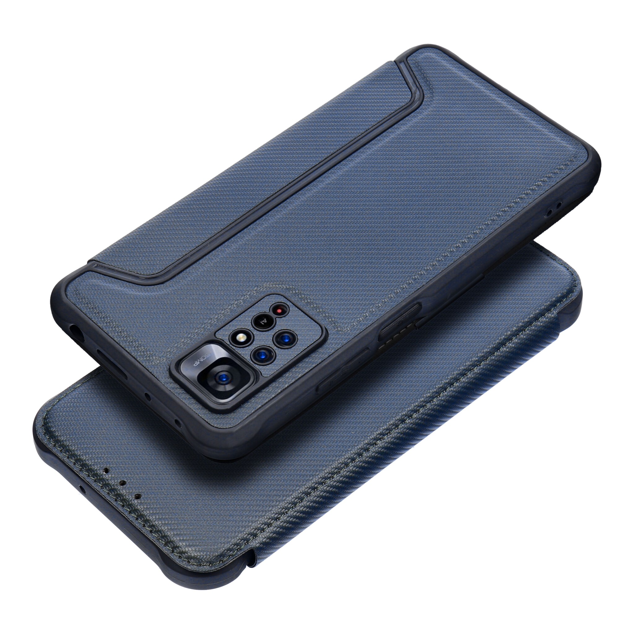 Case2go - Hoesje voor Xiaomi Redmi 10C - Schokbestendige Book Case - Donker Blauw afbeelding