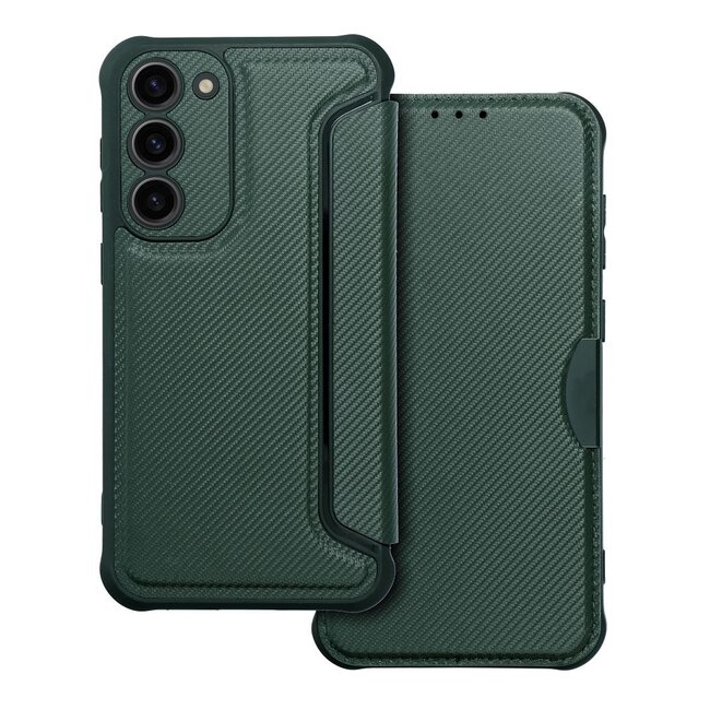 Case2go - Hoesje geschikt voor Samsung Galaxy S23 Plus - Schokbestendige Book Case - Groen