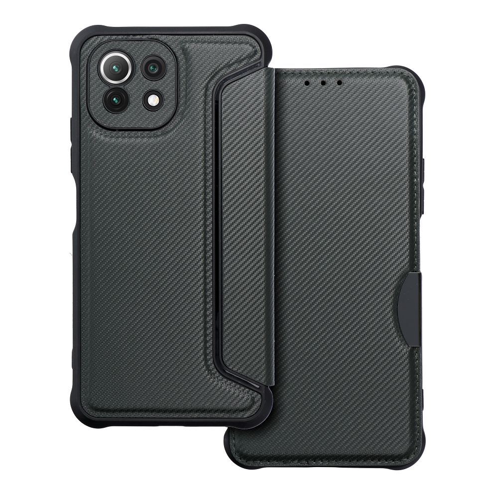 Case2go - Hoesje voor Xiaomi Mi 11 Lite - Schokbestendige Book Case - Zwart afbeelding