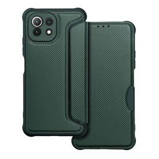 Case2go Case2go - Hoesje voor Xiaomi Mi 11 Lite - Schokbestendige Book Case - Groen