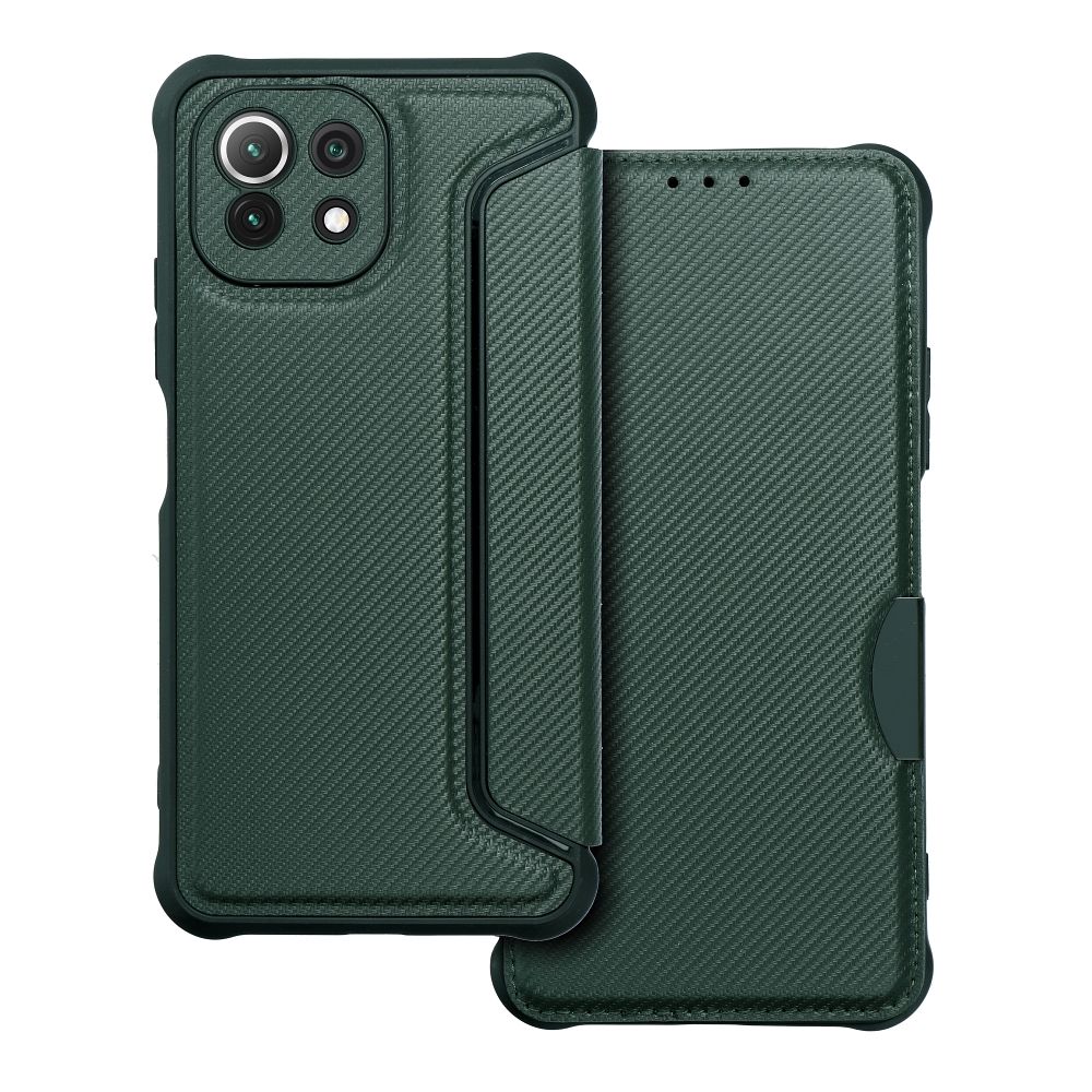 Case2go - Hoesje voor Xiaomi Mi 11 Lite - Schokbestendige Book Case - Groen afbeelding