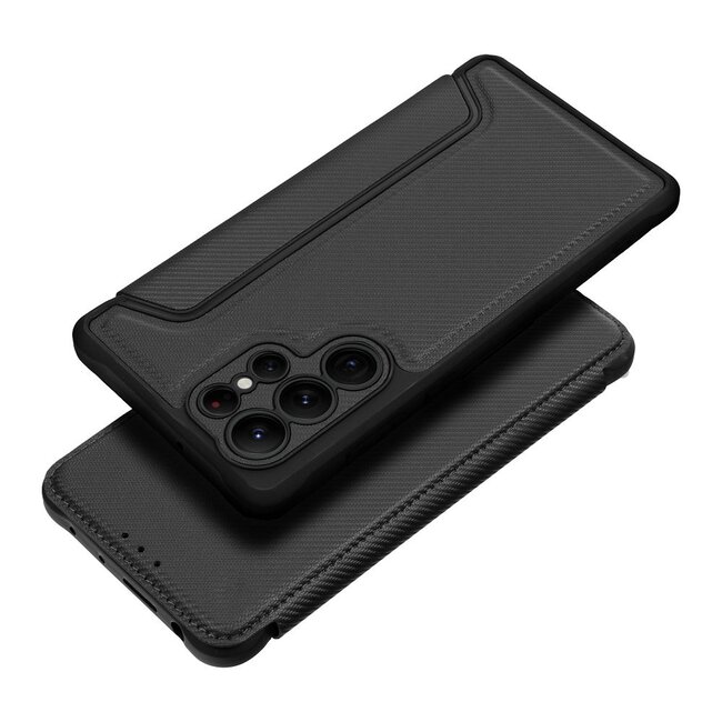Case2go - Hoesje voor Samsung Galaxy S23 Ultra - Schokbestendige Book Case - Zwart