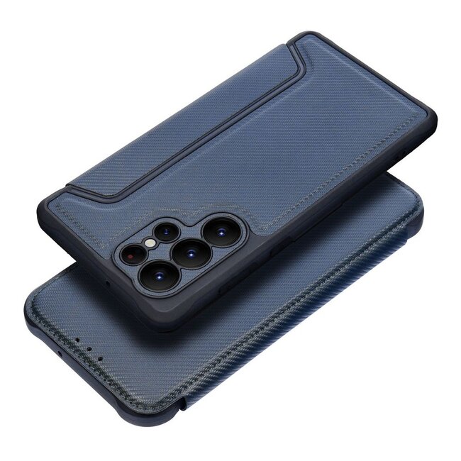Case2go - Hoesje voor Samsung Galaxy S23 Ultra - Schokbestendige Book Case - Donker Blauw