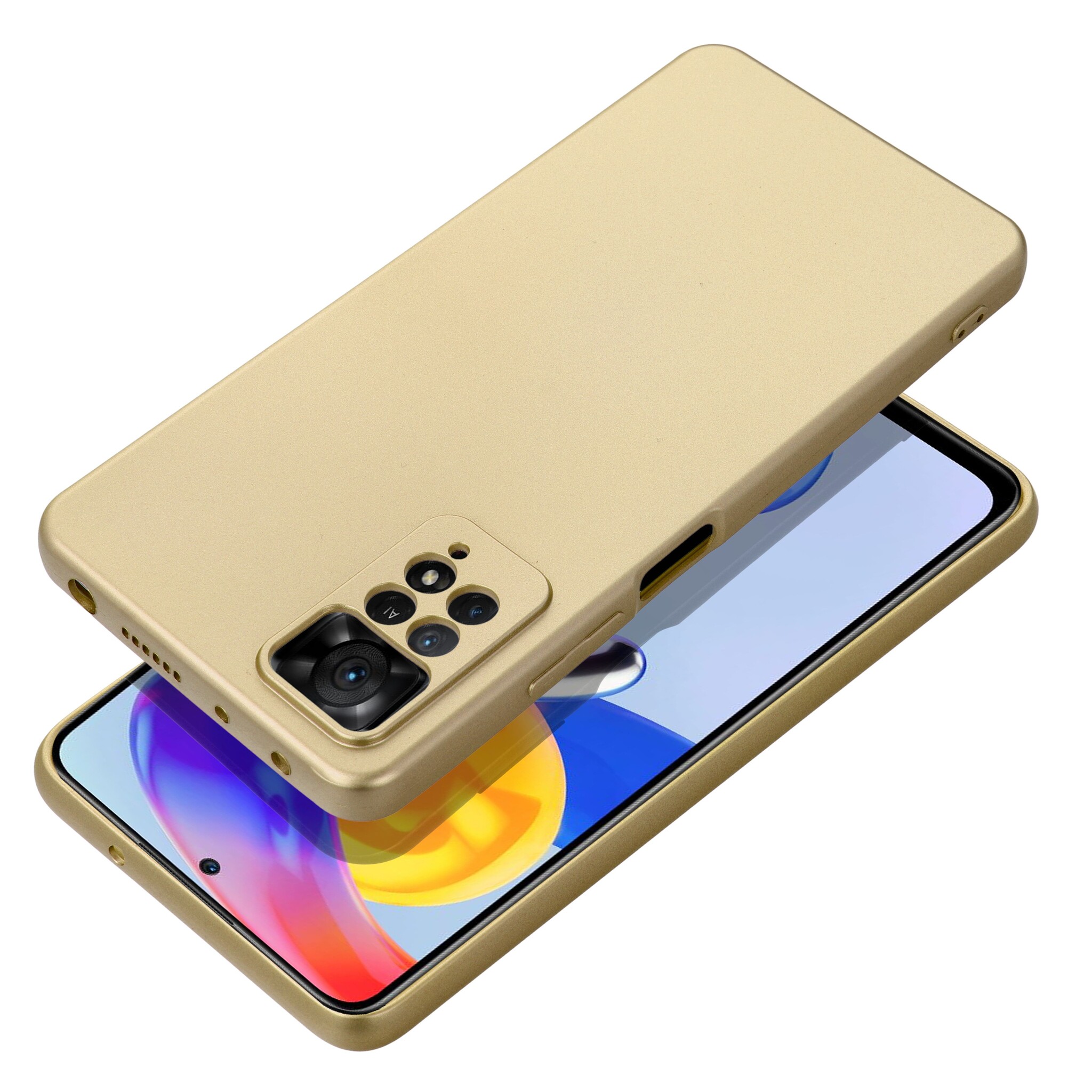 Case2go - Hoesje voor Xiaomi Redmi Note 12 4G - Back cover - Goud afbeelding