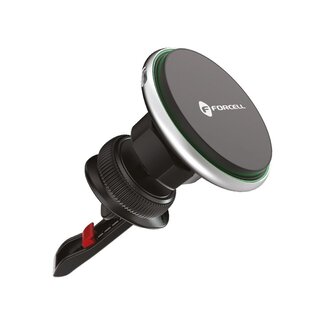 Forcell Forcell - Autohouder geschikt voor Telefoon met Magsafe Magneet - Draadloze oplader - Ventilatierooster - 15W - Zwart