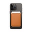 Case2go - Pasjes Houder geschikt voor iPhones en Apple magnetische Ring - Magnetische Kaarthouder - Oranje