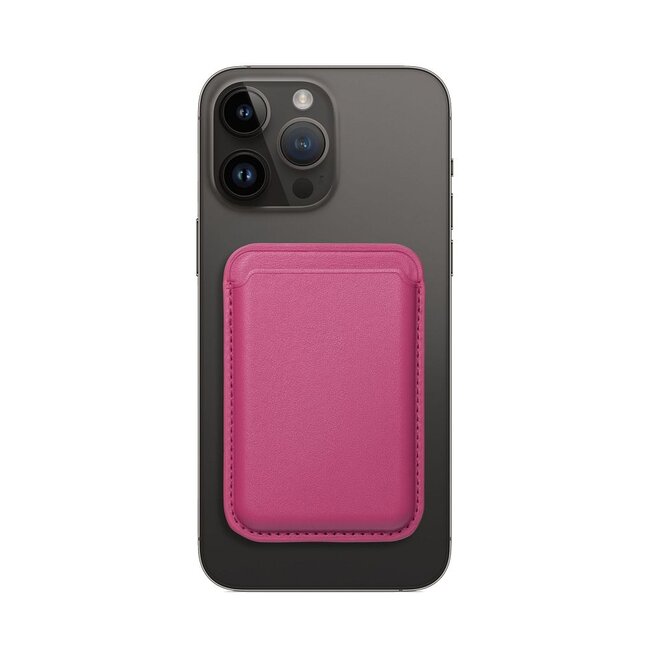 Pasjeshouder geschikt voor iPhones 12/13/14/15/16 serie - Magnetische Kaarthouder - Roze