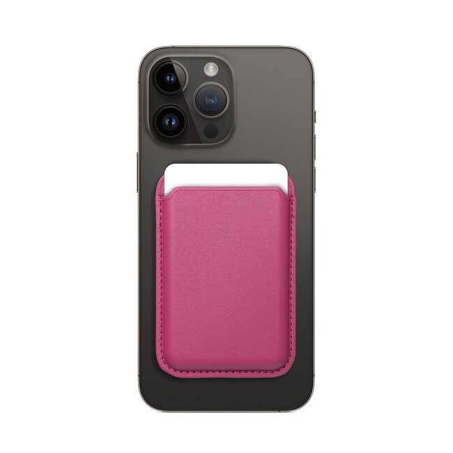 Pasjeshouder geschikt voor iPhones 12/13/14/15/16 serie - Magnetische Kaarthouder - Roze