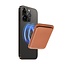 Case2go - Pasjes Houder geschikt voor iPhones en Apple magnetische Ring - Magnetische Kaarthouder - Bruin
