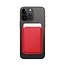 Case2go - Pasjes Houder geschikt voor iPhones en Apple magnetische Ring - Magnetische Kaarthouder - Rood