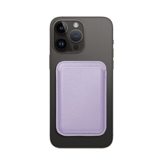 Case2go Pasjeshouder geschikt voor iPhones 12/13/14/15/16 serie - Magnetische Kaarthouder - Lila