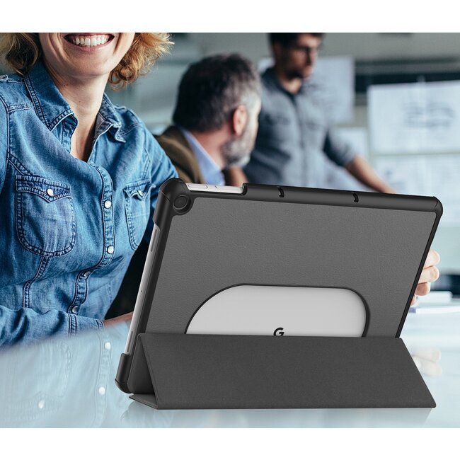Case2go - Tablet hoes geschikt voor Google Pixel Tablet (2023) - Tri-Fold Book Case - Grijs