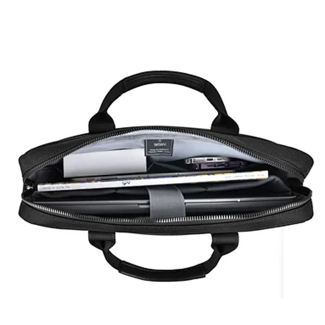 WIWU - Laptoptas- Laptoptas 14 inch - Laptophoes- Hali Laptop Handtas - Laptop Sleeve- Laptop Tas- Waterafstotend - Zwart