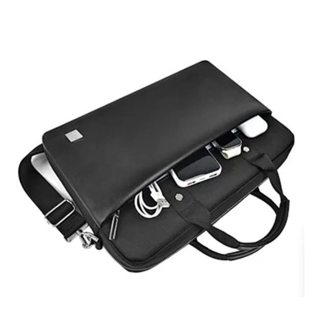 WIWU - Laptoptas- Laptoptas 15.6 inch - Laptophoes- Hali Laptop Handtas - Laptop Sleeve- Laptop Tas- Waterafstotend - Zwart