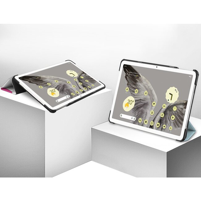 Case2go - Tablet hoes geschikt voor Google Pixel Tablet (2023) - Tri-Fold Book Case - Eenhoorn