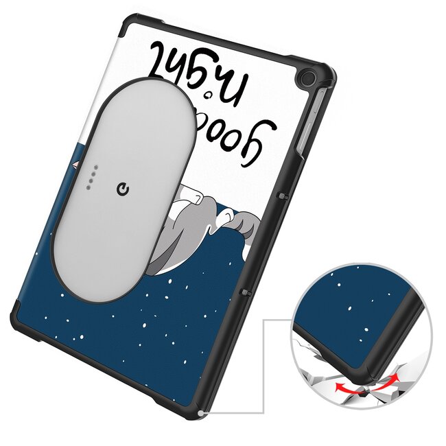 Case2go - Tablet hoes geschikt voor Google Pixel Tablet (2023) - Tri-Fold Book Case - Goodnight