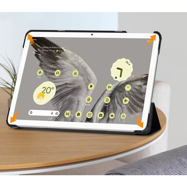 Case2go - Tablet hoes geschikt voor Google Pixel Tablet (2023) - Tri-Fold Book Case - Don't Touch Me
