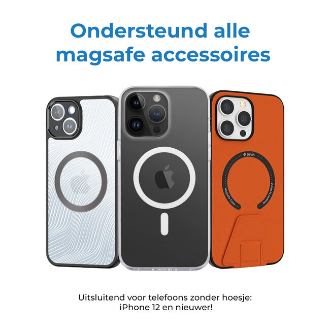 Pasjeshouder geschikt voor iPhones 12/13/14/15/16 serie - Magnetische Kaarthouder - Rood