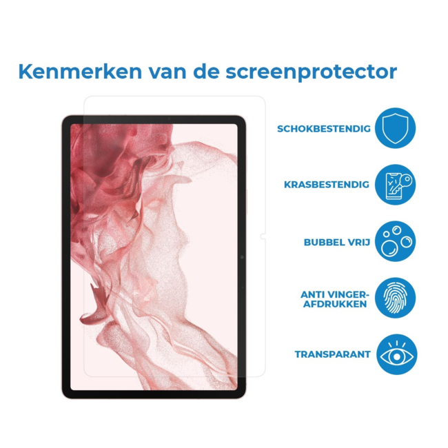 Case2go - Tablet Screenprotector geschikt voor Samsung Galaxy Tab S9 (2023) - 11 inch - Tempered Glass - Case Friendly - Transparant
