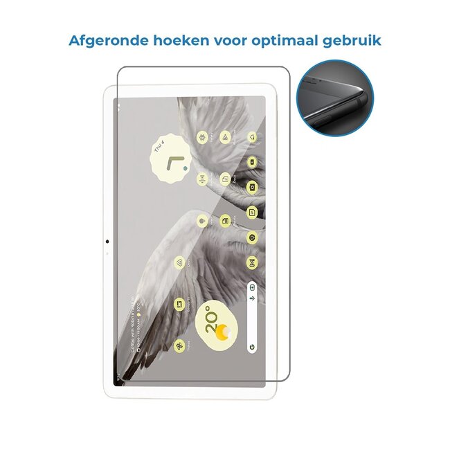 Case2go - Tablet Screenprotector geschikt voor Google Pixel Tablet - 11 Inch - Tempered Glass - Case Friendly - Transparant